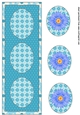 Blue gerbera daisy trio card front