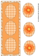 Orange gerbera daisy trio card front