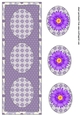 purple gerbera daisy trio card front