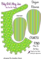 Green stars and stripes baby shoe