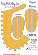 Orange stars and stripes baby shoe