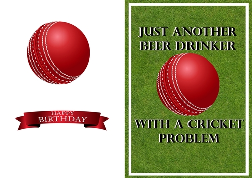 Beer Drinker - Cricket Birthday