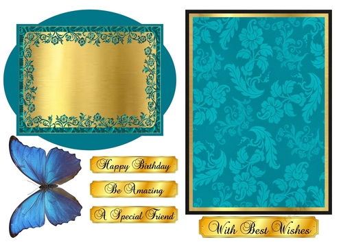 Teal Butterfly Birthday
