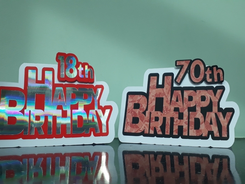 Happy Birthday Shaped Card Cutting File