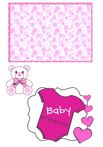 Baby Girl Romper Card