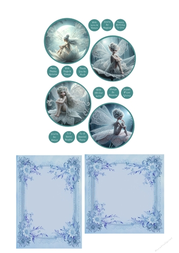 Blue Fairies of The Forest Mini Kit