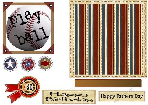 Dads soft Ball card