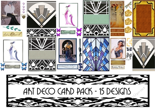 Art Deco Card Pack - 15 Designs