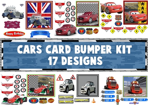 Cars Card Bumper Kit - 17 Designs