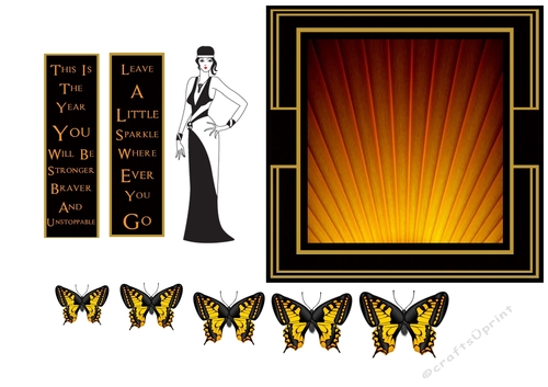 Art Deco - Gold Sparkle