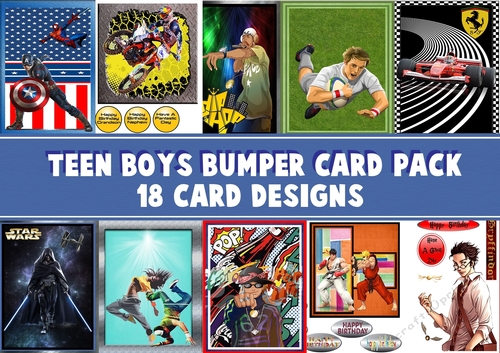Teen Boys Bumper Card Kit