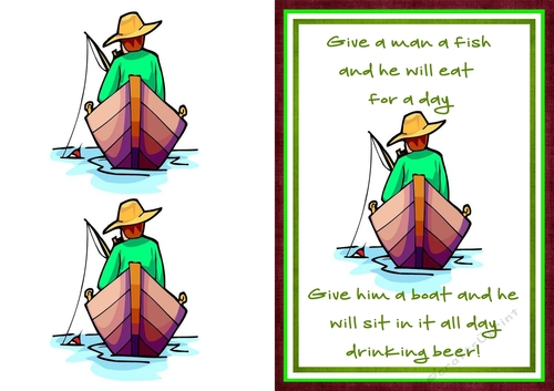 A man in a boat