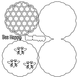 Bee Happy Cutting File Card