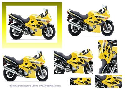 Bright Yellow Super Bike Pyramid