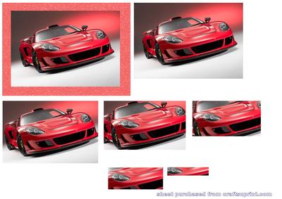 Red Sports Car Pyramid