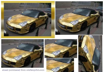 Stunning Metallic Gold Porsche 911 Pyramid