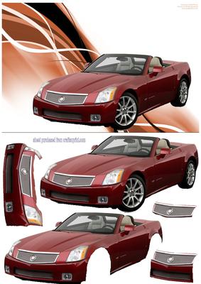 Modern Cadillac Decoupage