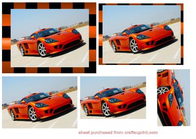 Orange Sports Car Pyramid