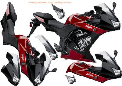 Large A4 Sport Bike Decoupage 2 of 2