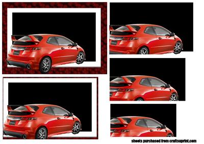 Honda Civic on Stunning Effect Background Pyramid