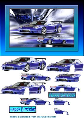Acura Asx Decoupage on Abstract Background