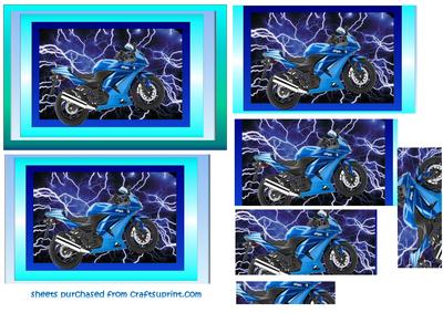 Sport Super Bike on Electricity Background Pyramid