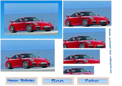Race Car Red Porsche Pyramid