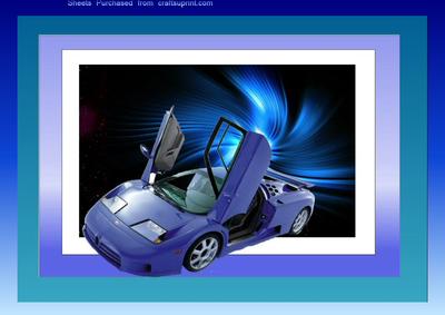 Bugatti Sport Car A4 Sheet