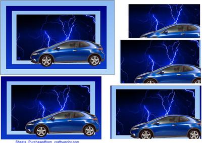 Blue Honda Civic Pyramid