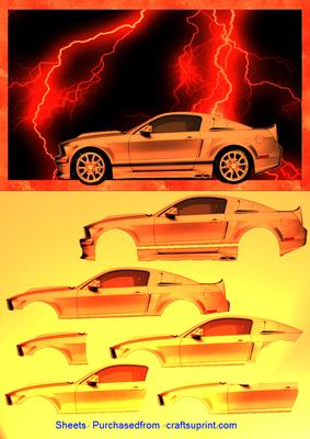 Ford Mustang Quick Card Sunset Effect Background
