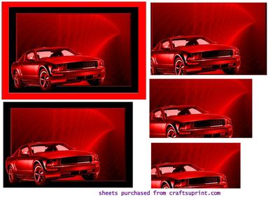 Sports Car Red Abstract Effect Pyramid