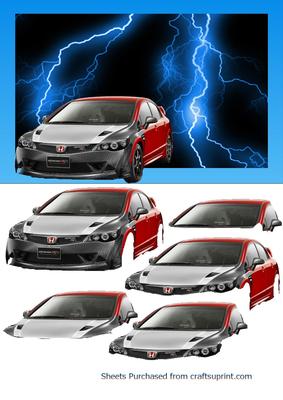 Honda Civic Type R Decoupage