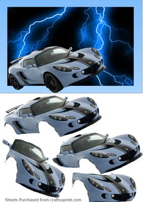 Blue Lotus Elise Decoupage