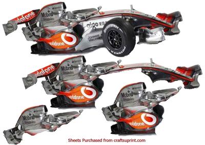 Fire Red Formula 1 Race Car on Lightning Background 2 of 2