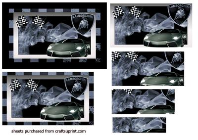 Lamborghini on Smoke Background Pyramid