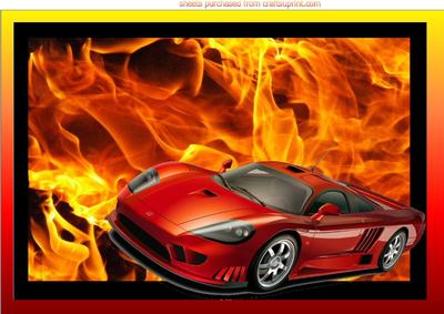 A4 Fire Red Mclaren Print