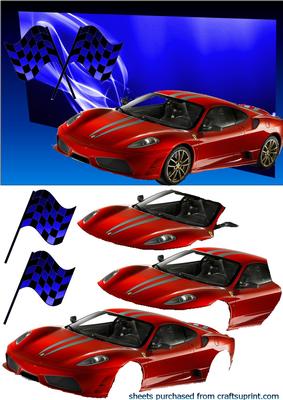 Ferrari Decoupage