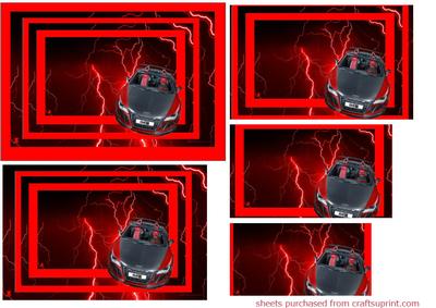 Audi Sport on Lightning Red Background Pyramid