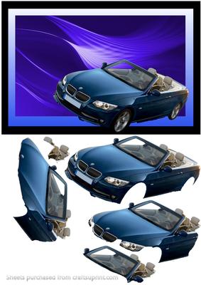 Bmw Convertible Decoupage
