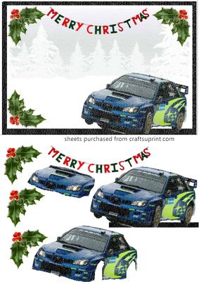 Subaru on Snowy Scenery Background