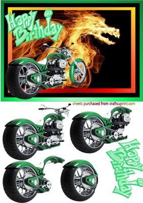 Green Chopper Decoupage