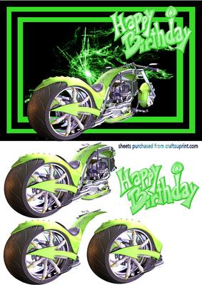 Green Chopper Decoupage