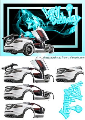 Sport Car Decoupage