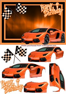 Lamborghini Aventador Decoupage