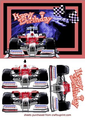 Formula1 Racing Car Decoupage