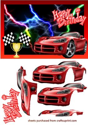 Dodge Viper Decoupage