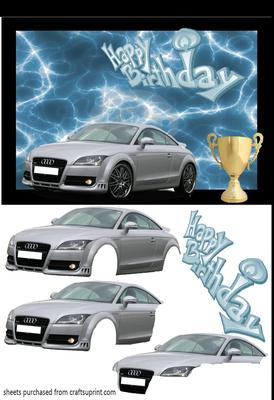 Silver Audi Decoupage