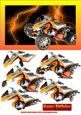 Orange Quad Decoupage
