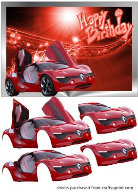 Fire Red Renault Concept Decoupage