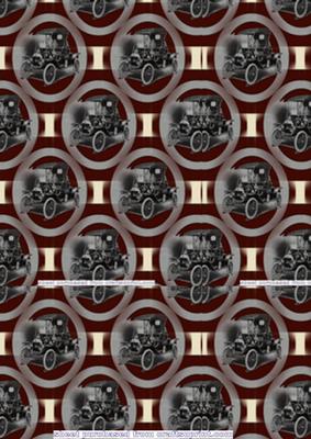 Matching Backing Paper to Suit the Sepia Vintage Car